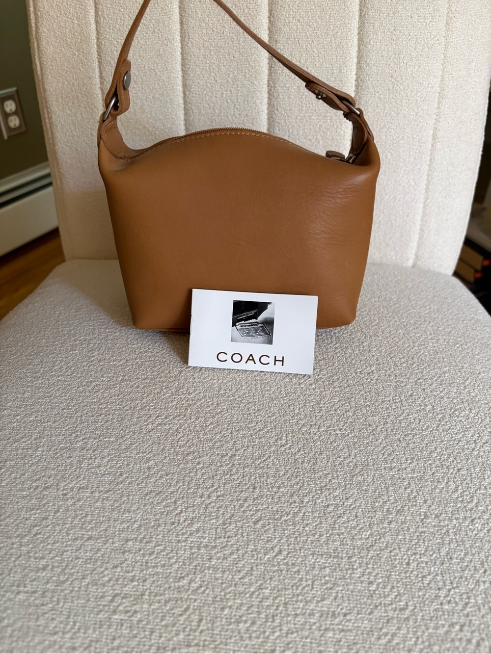 Coach vintage Ergo mini zip leather handbag in British tan